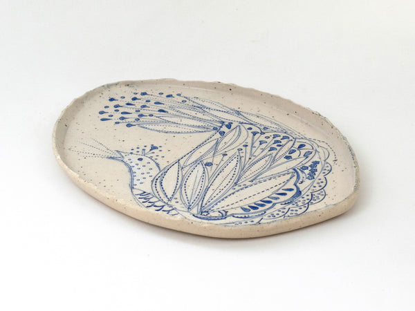 Delphine Blue Bird tray