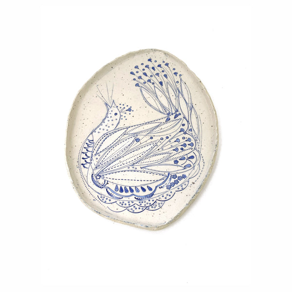 Delphine Blue Bird tray