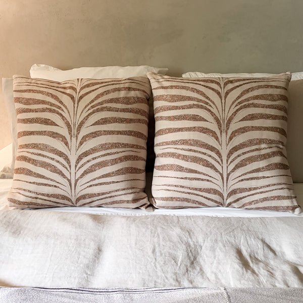 Garden Zebra Pillow 20"x20" Moss & Mallow