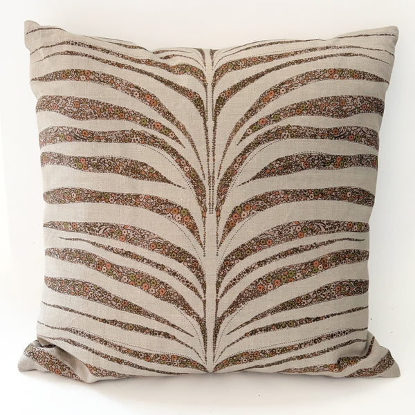 Garden Zebra Pillow 20"x20" Moss & Mallow