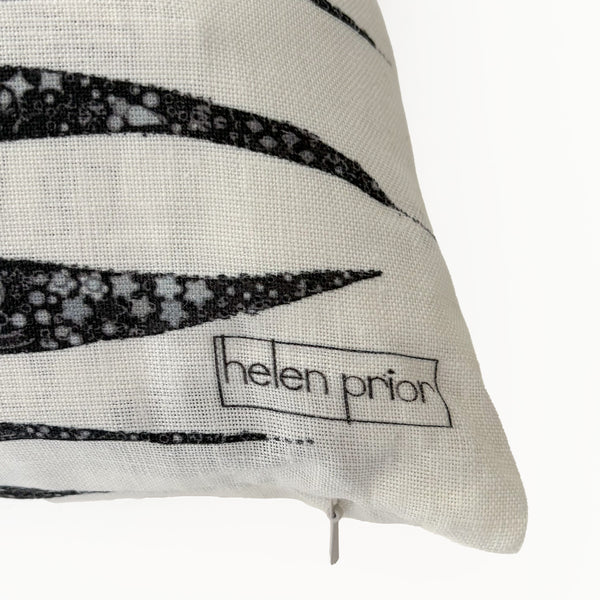 Garden Zebra Pillow 24"x14" White/Black