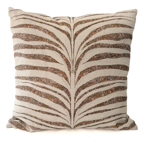 Garden Zebra Pillow 20"x20" Moss & Mallow