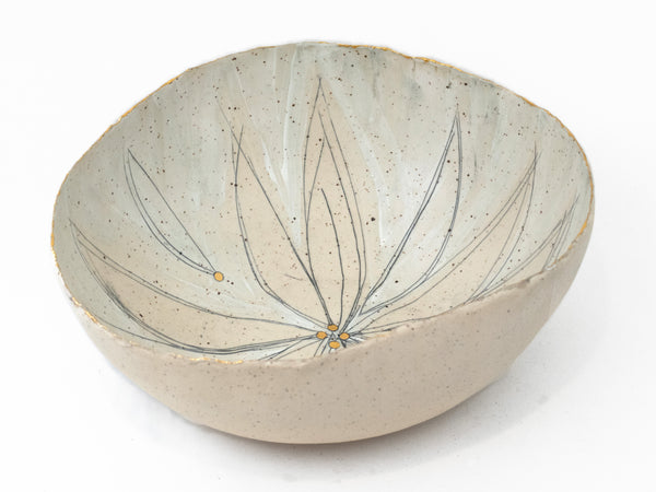 Gathering Bowl Medium With Gold 341-G