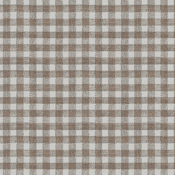 Big Dot Gingham Heavy Linen - Natural Linen/Tobacco