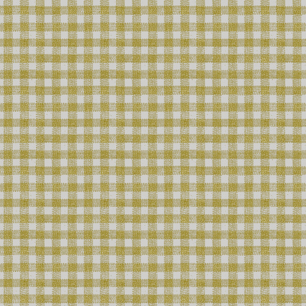 Dot Gingham Linen - Natural Linen/Ochre