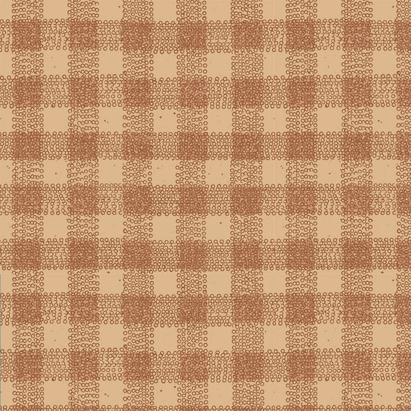 Dot Gingham Matte Wallpaper – Caramel