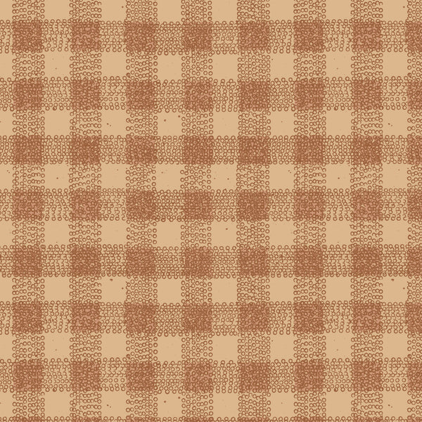 Dot Gingham Matte Wallpaper – Caramel
