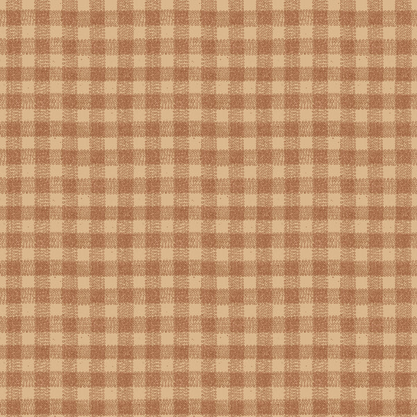 Dot Gingham Matte Wallpaper – Caramel