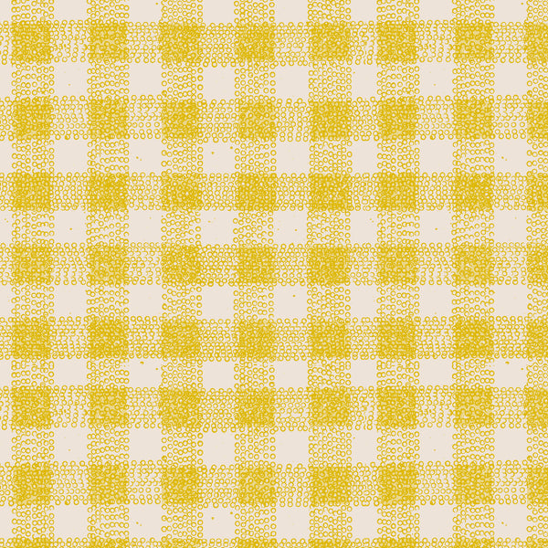 Dot Gingham Matte Wallpaper – Jaune