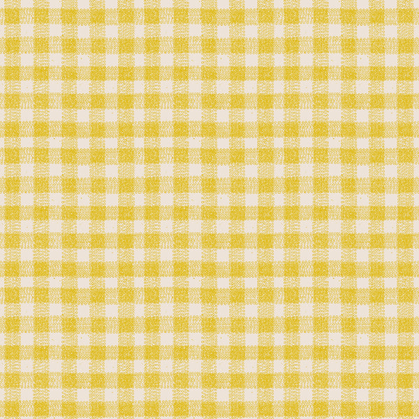 Dot Gingham Matte Wallpaper – Jaune
