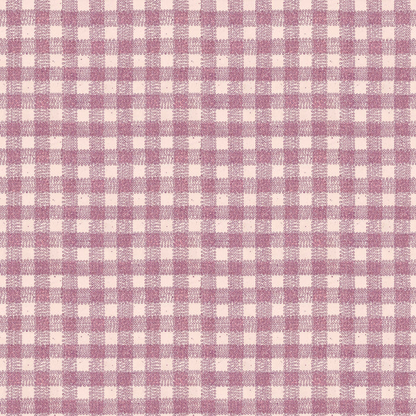 Dot Gingham Matte Wallpaper- Raspberry