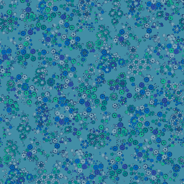 Field Flower Matte Wallpaper – Cerulean
