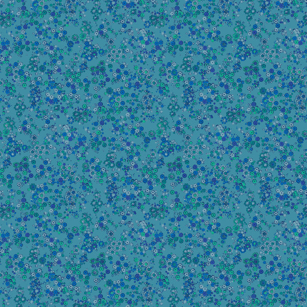 Field Flower Matte Wallpaper – Cerulean
