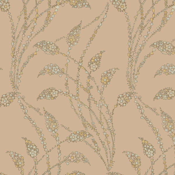 Flora Flow Matte Wallpaper – Fawn