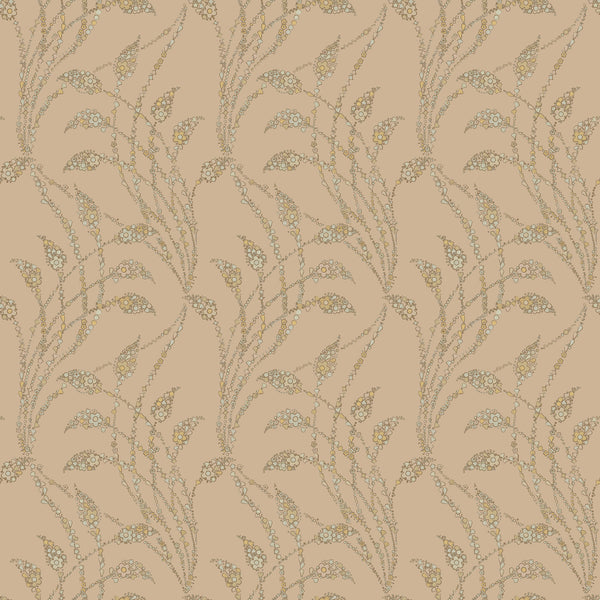 Flora Flow Matte Wallpaper – Fawn