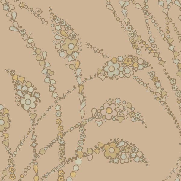 Flora Flow Matte Wallpaper – Fawn