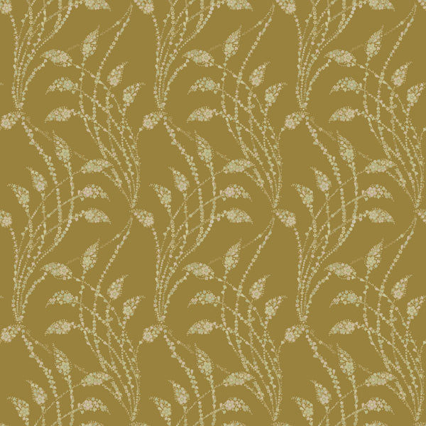 Flora Flow Matte Wallpaper – Olivine