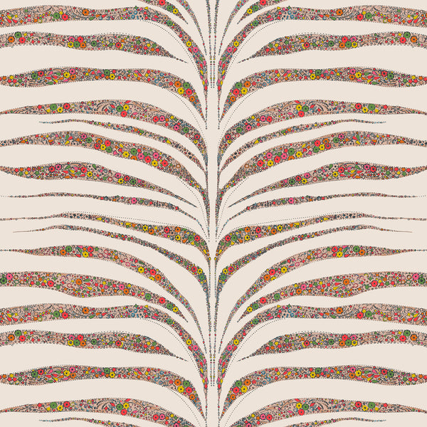 Garden Zebra Matte Wallpaper – Tutti Frutti