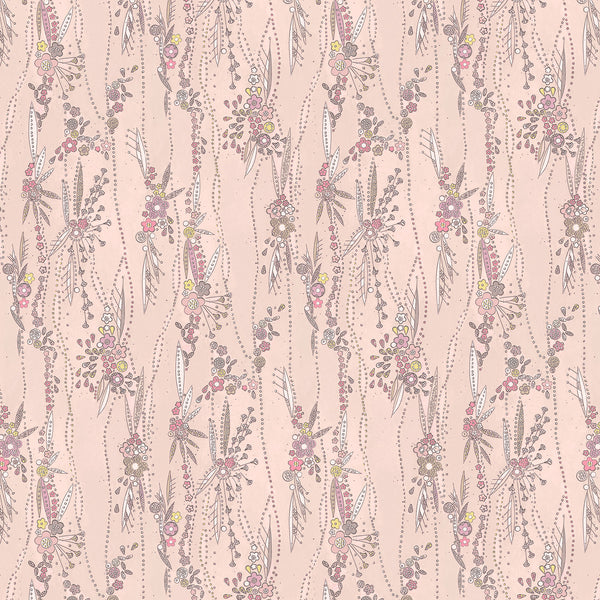 Garden Grow Matte Wallpaper Bisque