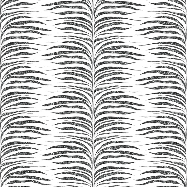 Garden Zebra Matte Wallpaper – White Black