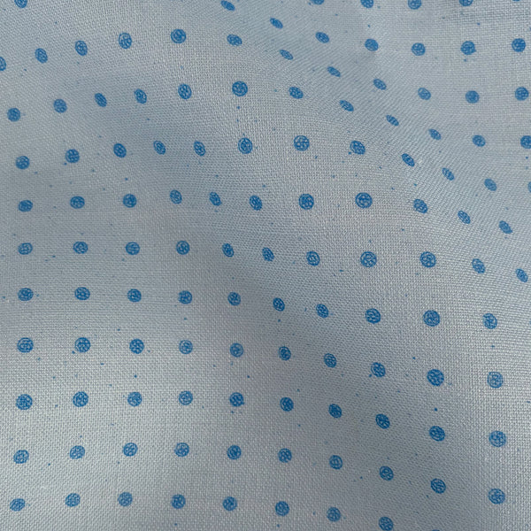 Peg Dot Linen - Powder Blue/Cerulean