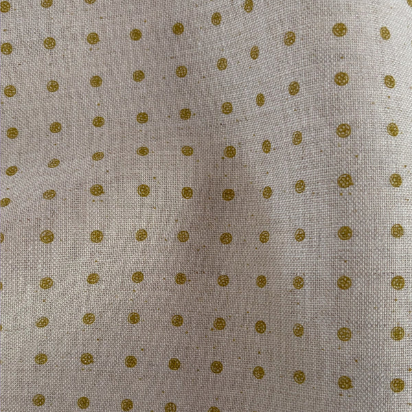 Peg Dot Linen-Natural Linen/Ochre