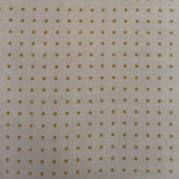 Peg Dot Linen-Natural Linen/Ochre