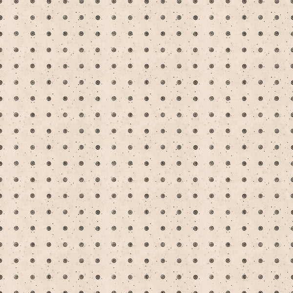 Peg Dot Matte Wallpaper Natural/Black