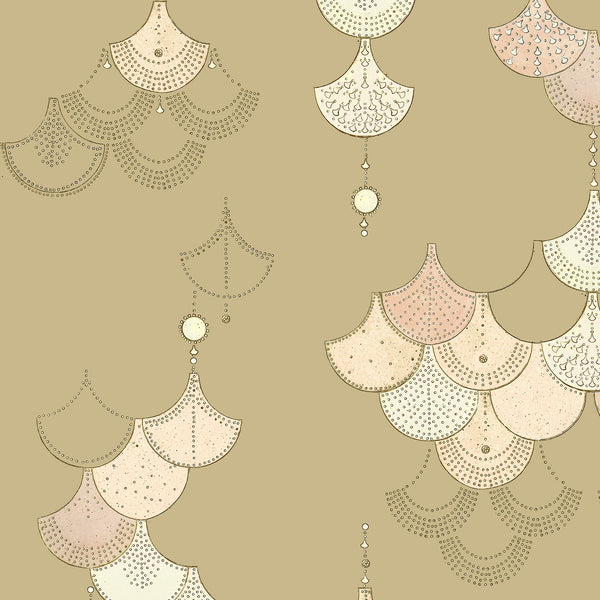 Scale Balance Matte Wallpaper – Gold Leaf