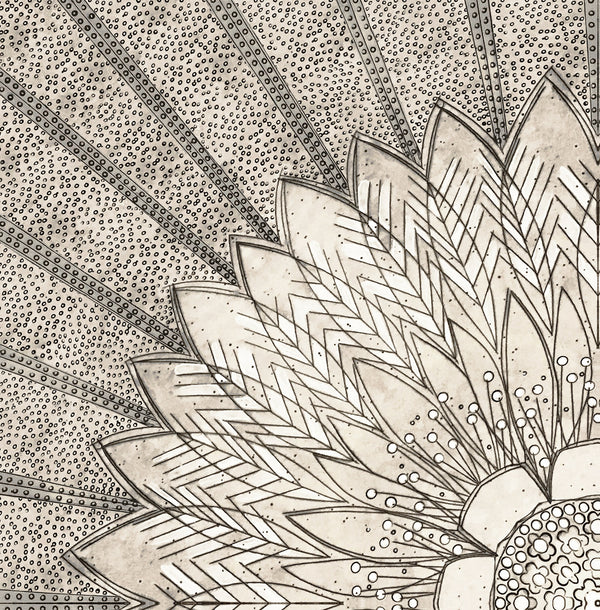 Sunflower Radiance Matte Wallpaper - Natural
