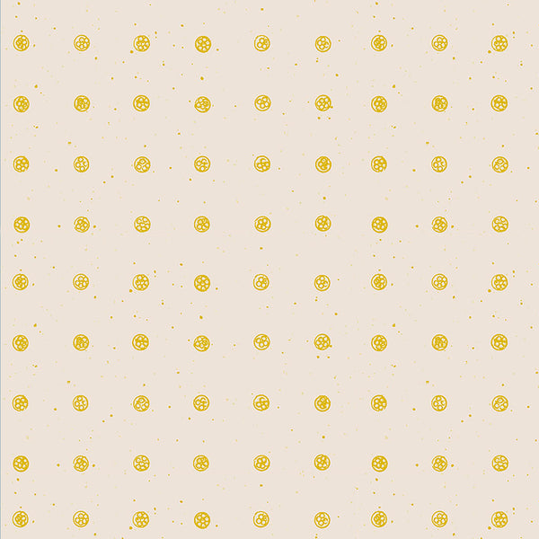 Peg Dot Matte Wallpaper – Jaune