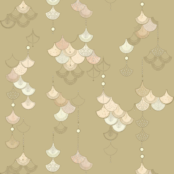 Scale Balance Matte Wallpaper – Gold Leaf