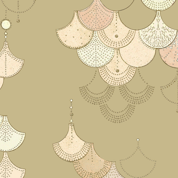 Scale Balance Matte Wallpaper – Gold Leaf