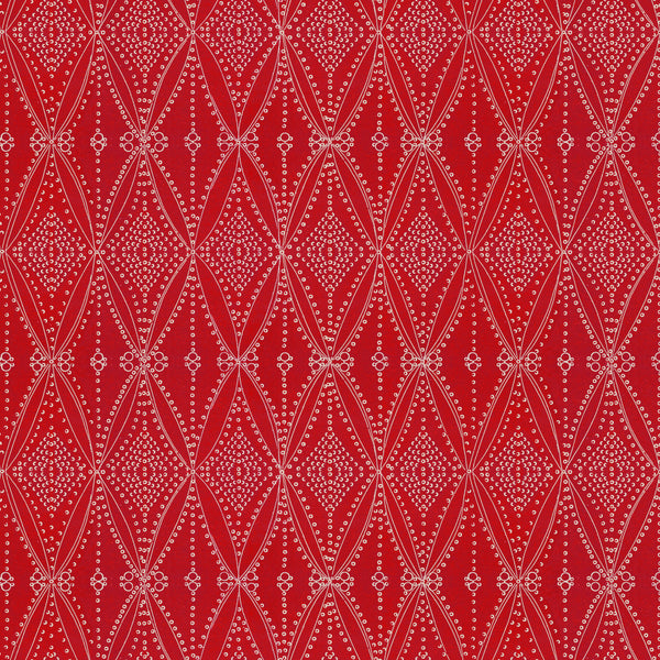 Seed Diamond Linen- Red