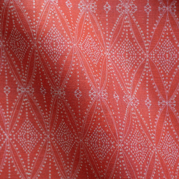 Seed Diamond Linen- Red