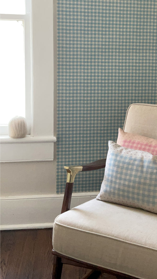 Dot Gingham Matte Wallpaper – Calais