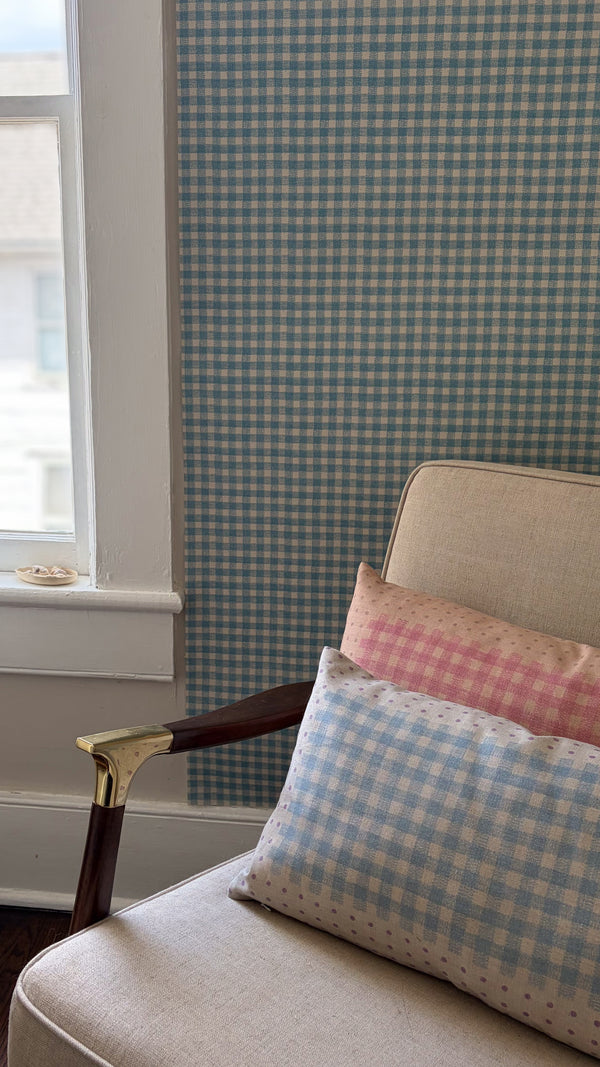 Dot Gingham Matte Wallpaper – Calais