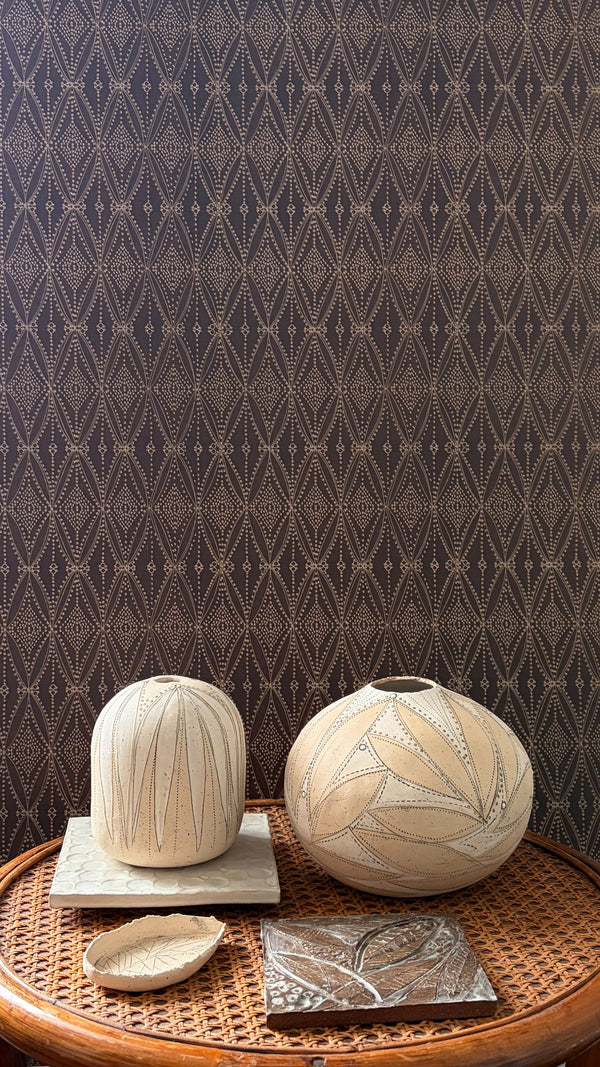 Seed Diamond Matte Wallpaper – Chocolate