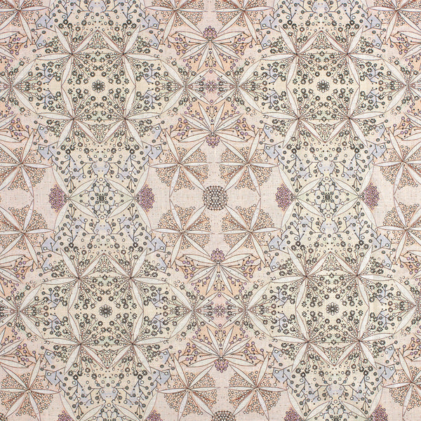 Bloomful Geometry Linen - Wisteria/Celadon