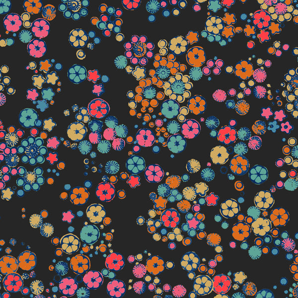 Field Flower Matte Wallpaper – Black Jewel