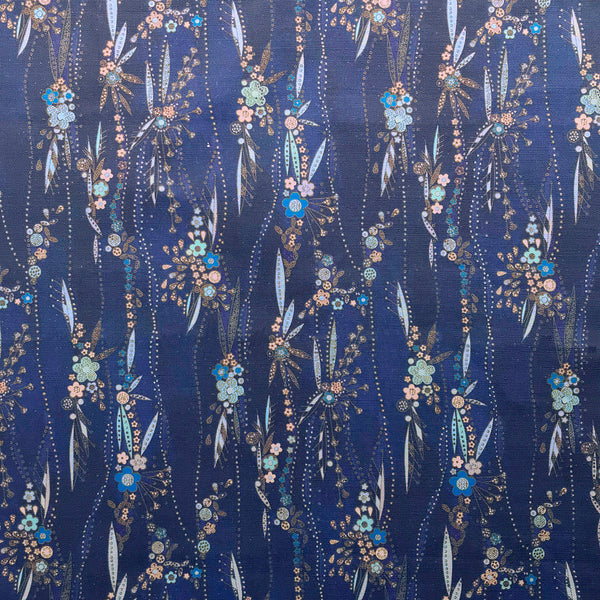 Garden Grow Linen - Cobalt