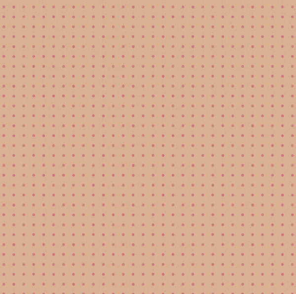 Peg Dot Linen - Caramel/Pink