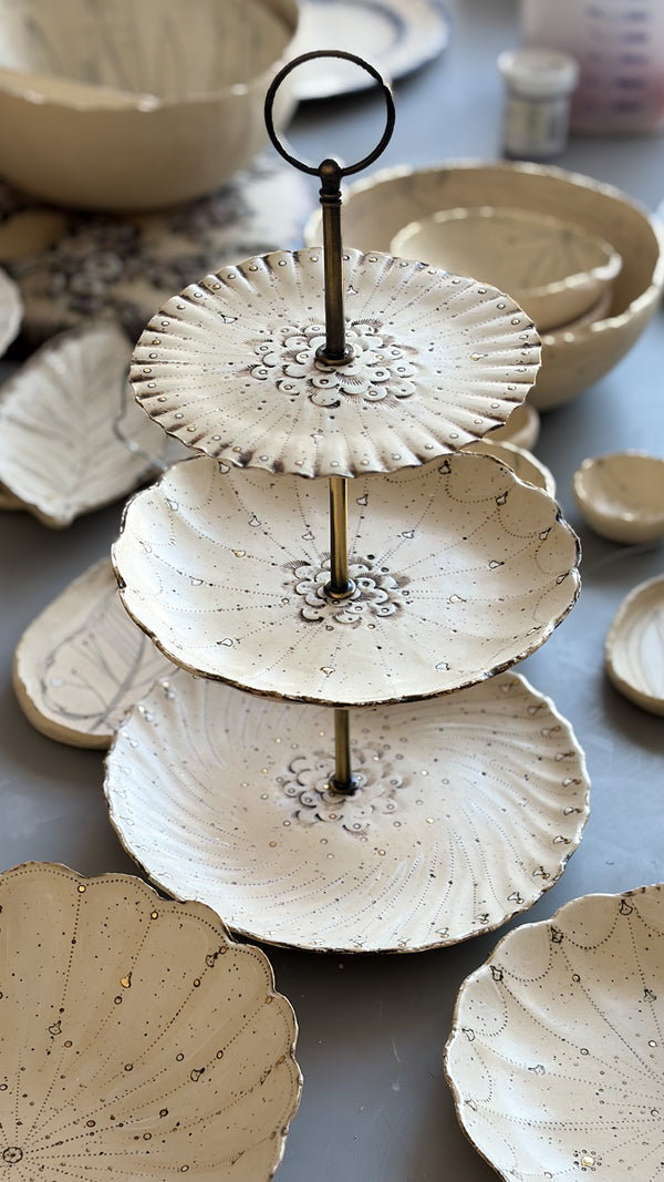 Scalloped  Cake Stand