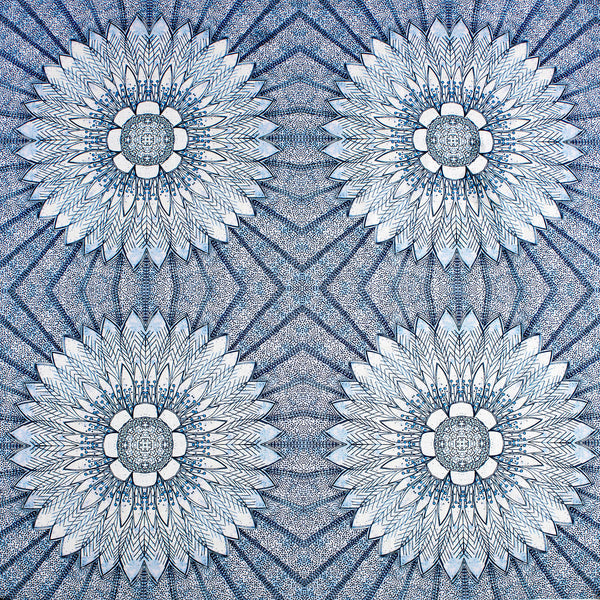 Sunflower Radiance Linen Cobalt