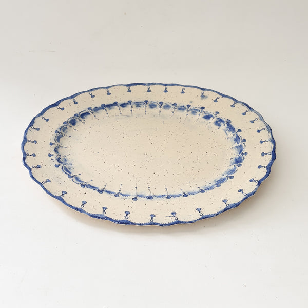 Scalloped  Platter- Cobalt