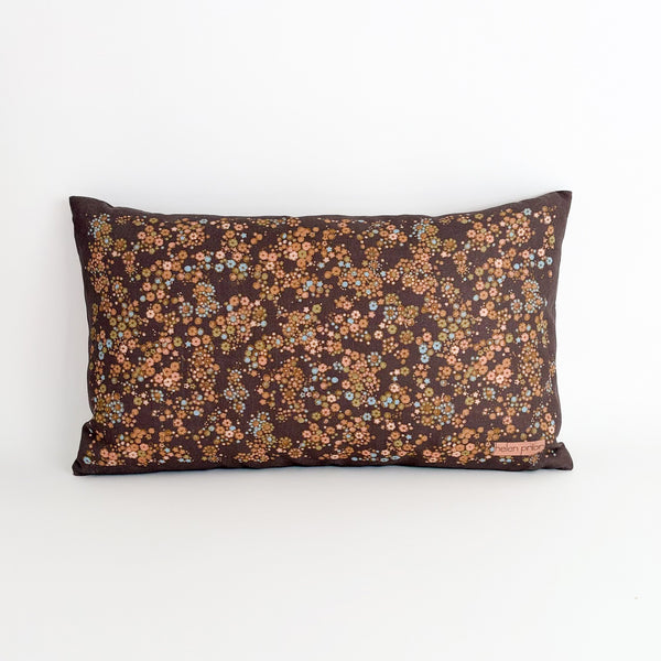 Little Garden Pillow 12"x20" 70's Brown
