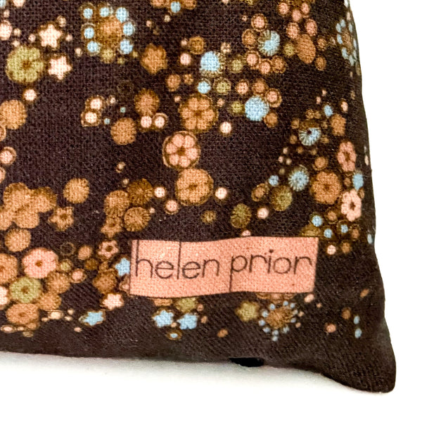 Little Garden Pillow 12"x20" 70's Brown