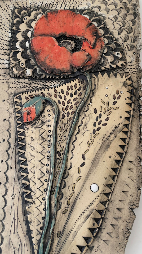 Red Poppy Wall Piece