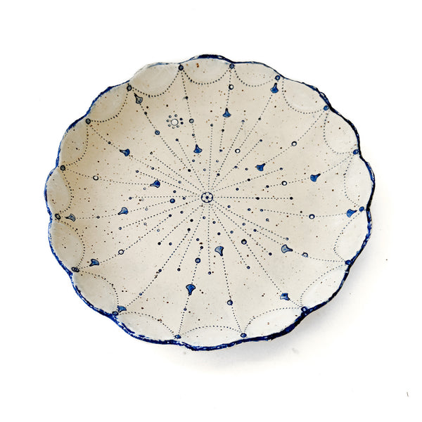 Scalloped Dish- Cobalt