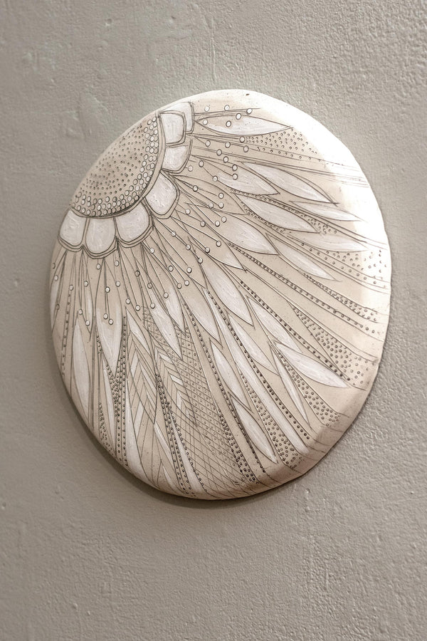 Sunflower Radial Ceramic Wall Piece